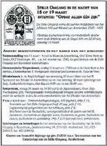 A flyer for the 'Stille Omgang' event, detailing its significance and schedule.