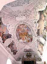 Miracle of Seefeld. Detail of the ceiling