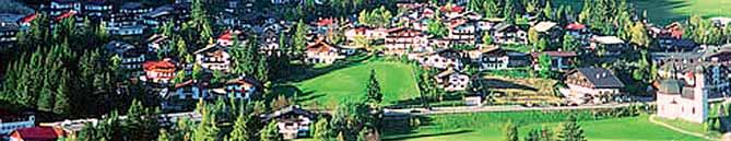 Panoramic view of Seefeld, Austria, where the 1384 Eucharistic miracle involving Oswald Milser took place.