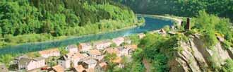 A panoramic view of Weiten, showing the lush valley where the Eucharistic miracle of 1411 occurred.