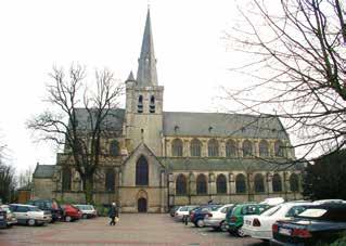 A photograph of the Church of San-Waldetrudis in Herentals, Belgium.