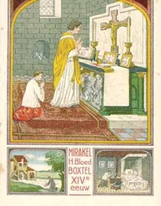 An ancient painting in the church depicting the miracle