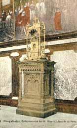 A decorative altar holding a relic associated with the Eucharistic miracle in Boxtel.
