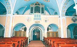 Interior of the shrine in Ludbreg, where the 1411 Eucharistic miracle affirmed the priest's faith, featuring ornate blue arches.