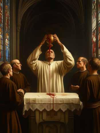 A painting depicting the miracle
