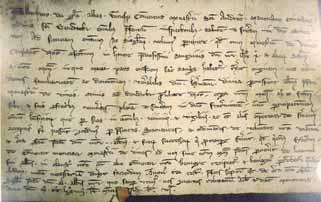 An old handwritten letter confirming the origin of a relic related to the Precious Blood of Jesus.