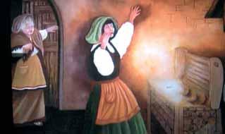 Painting in the Cathedral of Alatri which illustrate the various phases of the miracle