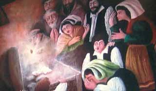 Painting in the Cathedral of Alatri which illustrate the various phases of the miracle