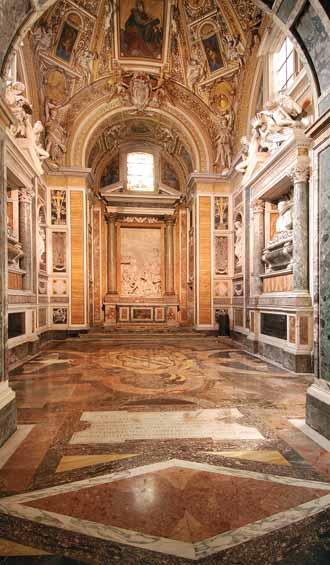 The ornate interior of St. Pudenziana Church, Rome, where a Eucharistic miracle involving Pope St. Gregory occurred in 595.