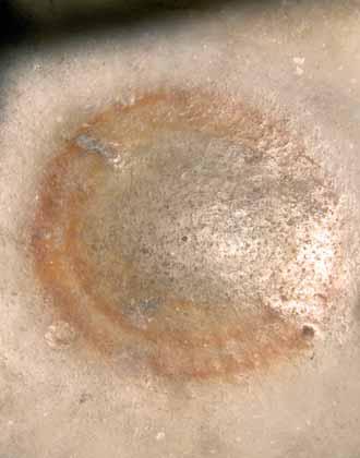 Detail of the impression left by the Host that had fallen on the marble floor in Santa Pudenziana Church.