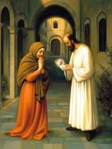 Illustration of St. Alphonsus witnessing the Eucharistic miracle at the Monastery of the Most Holy Redeemer, Scala, 1732.