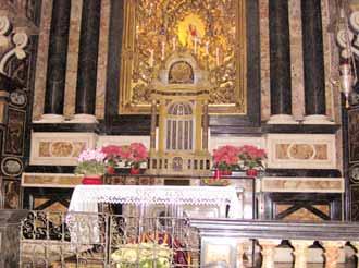 Detail of the tabernacle of the miracle