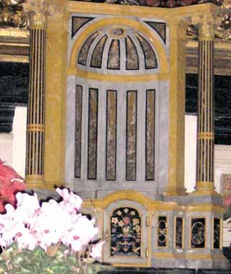 Detail of the tabernacle of the miracle