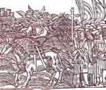 Illustration showing a historical scene related to the Eucharistic miracle of Daroca.