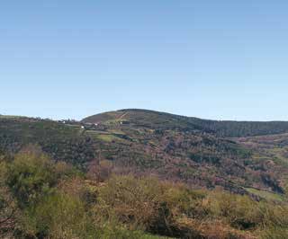 Panoramic view of O'Cebreiro, a key site on the Camino de Santiago, known for its Eucharistic miracle in 1300.
