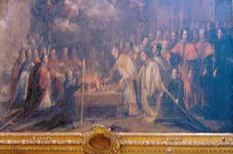 Ancient painting in the Cathedral of the Sev. representing the miracle in the Chapel of Luli San Domingo del Val.
